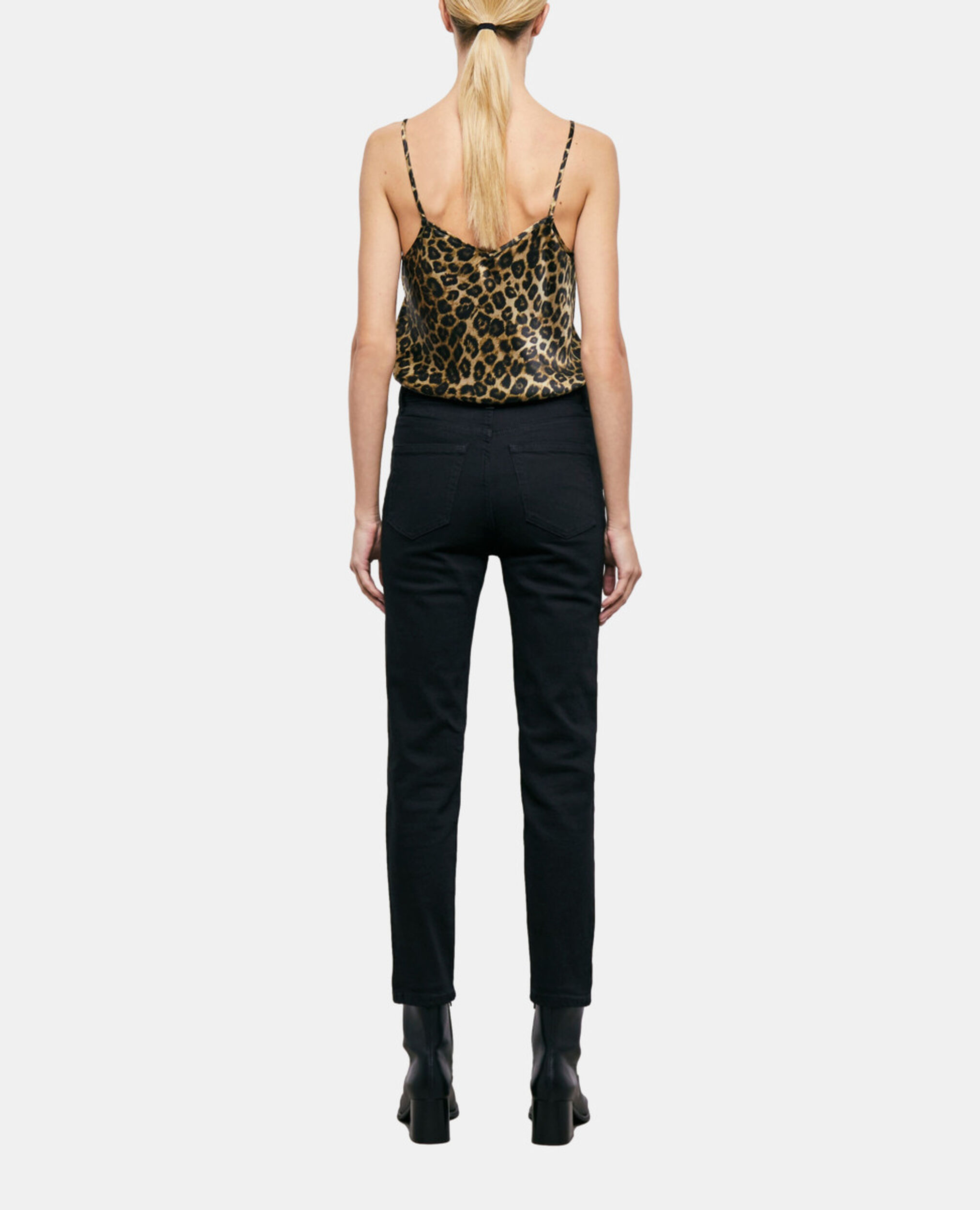 Black slim-fit jeans, BLACK, hi-res image number null