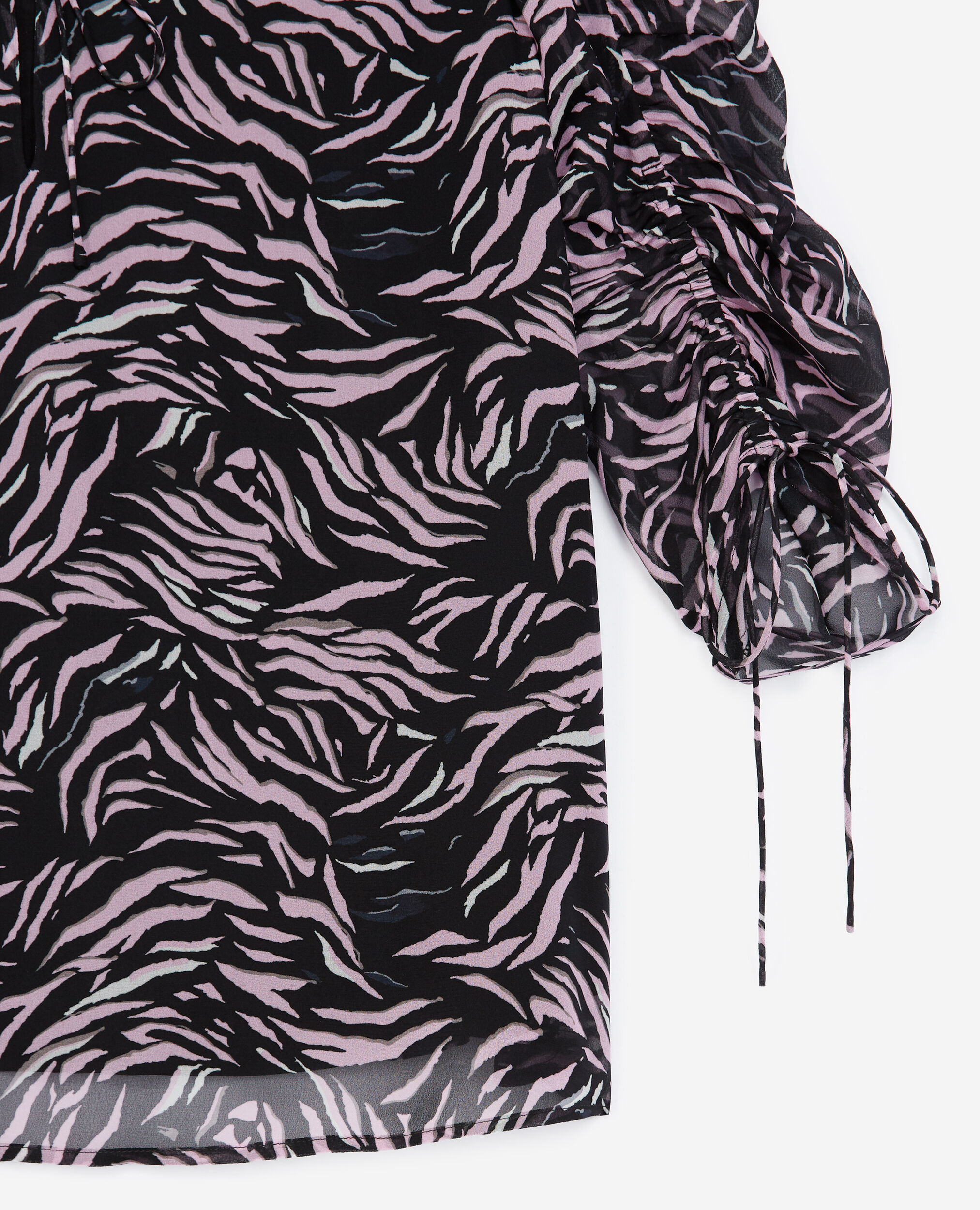 Flowing black and pink zebraprint top The Kooples