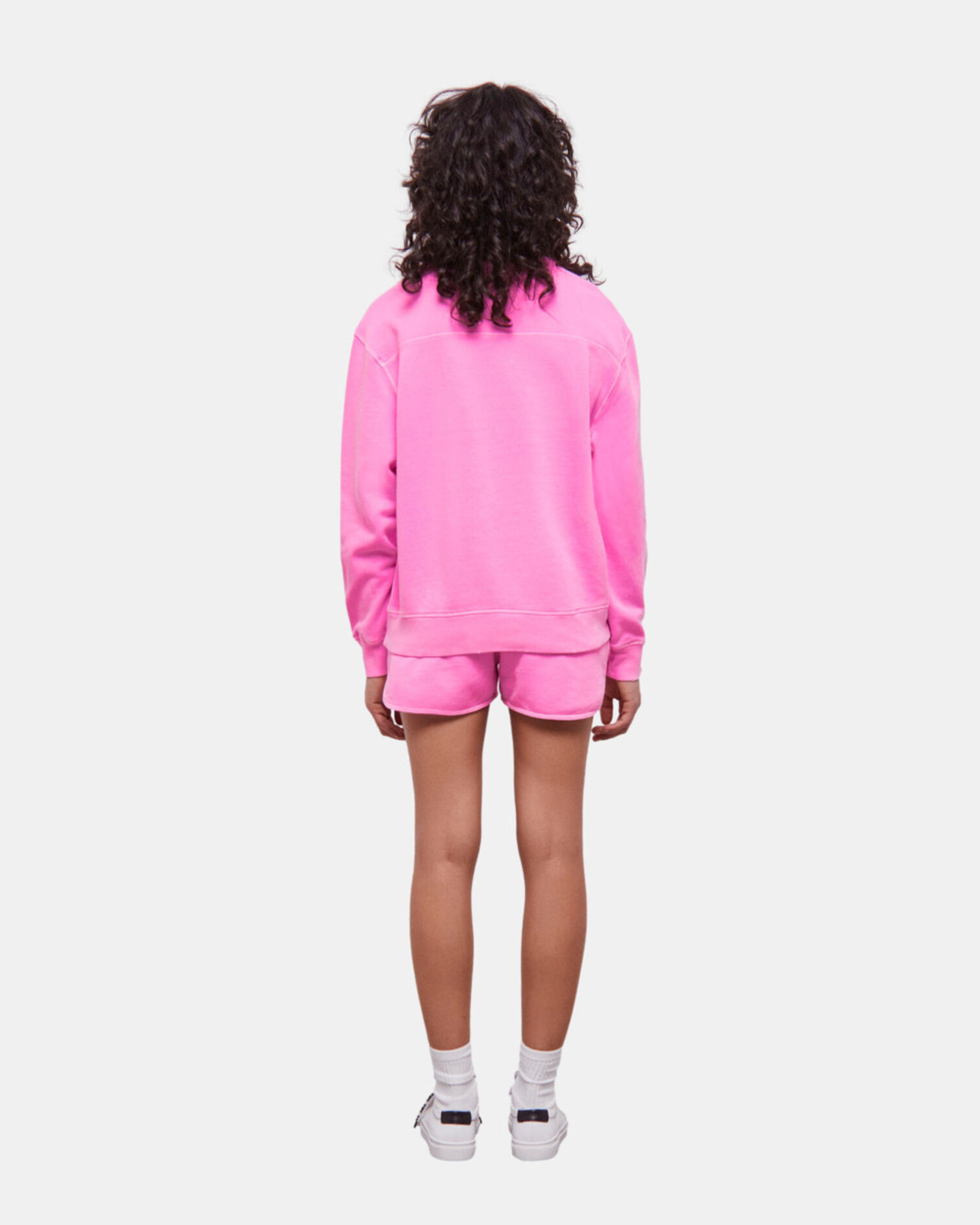 Sweatshirt rose fluo avec logo, FLUO PINK, hi-res image number null