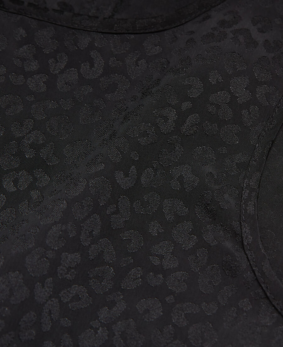 black leopard print tank top