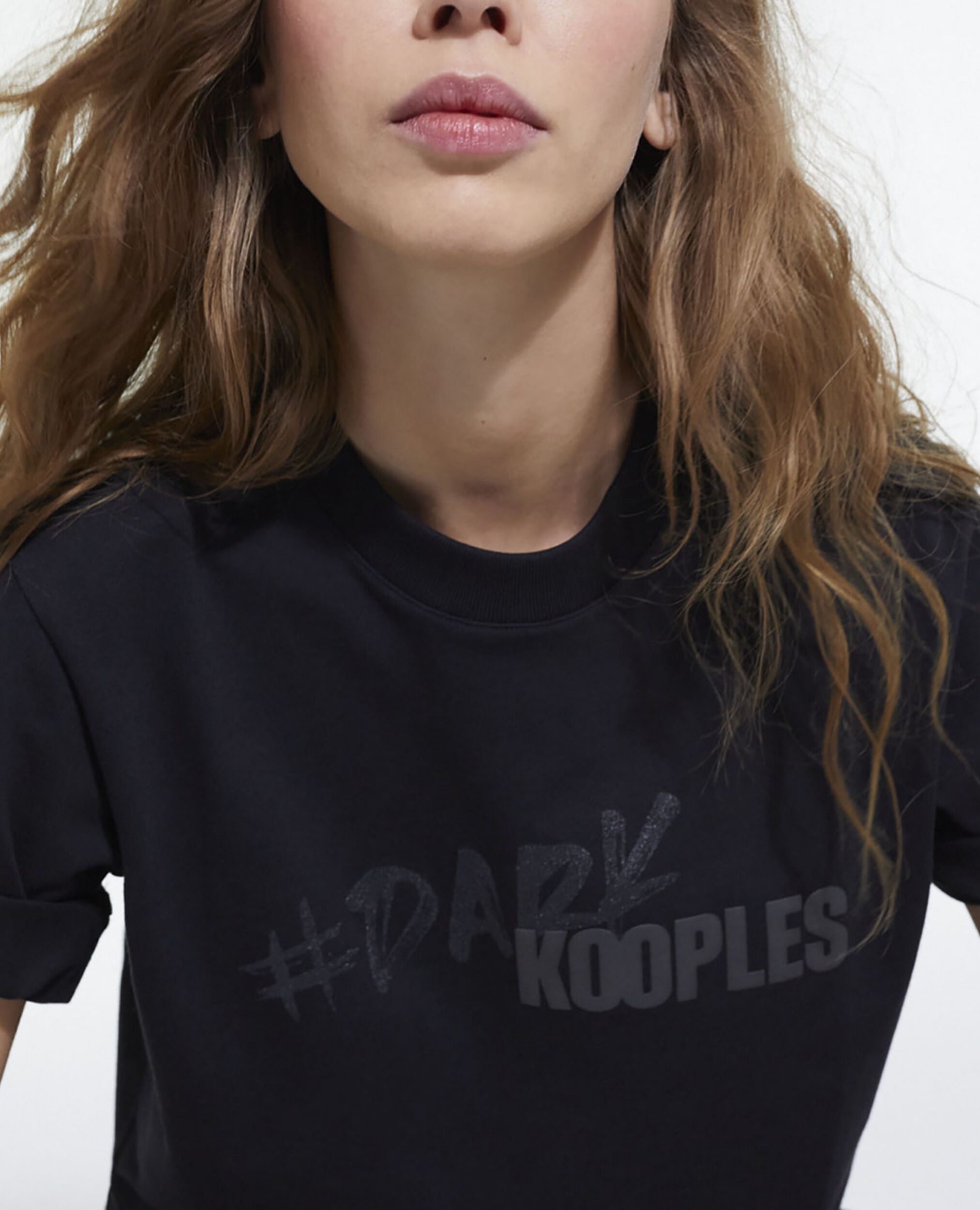 Camiseta logotipo The Kooples negra, BLACK, hi-res image number null