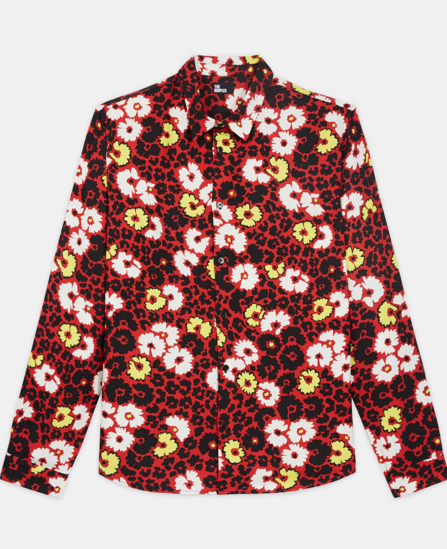 The Kooples HOMME MULTICOLORE/RED chemise col classique imprimé fleuri