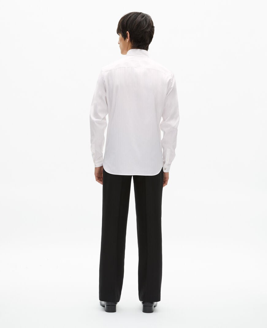 The Kooples HERREN WHITE weiß gestreiftes formelles hemd