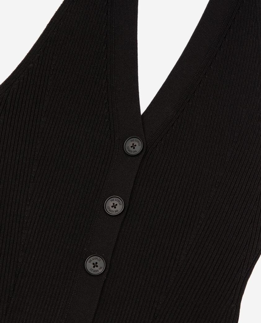 The Kooples FEMME BLACK top en maille noir