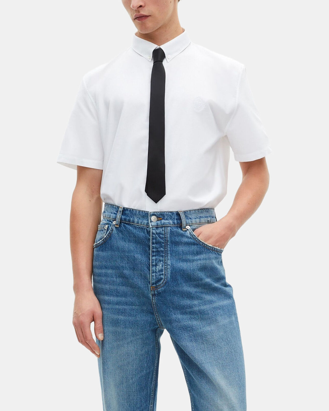 The Kooples HOMME BLACK cravate en soie noire