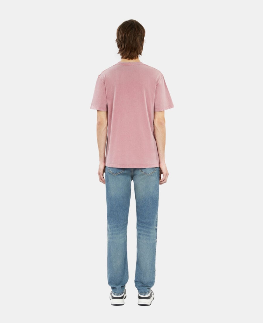 The Kooples HOMME PINK WOOD t-shirt avec sérigraphie rose