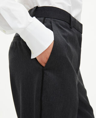 The Kooples FEMME ANTHRACITE pantalon droit en laine gris foncé