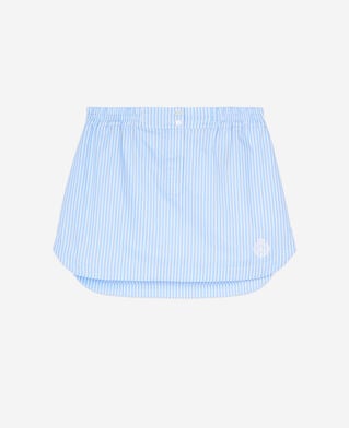 The Kooples WOMEN BLUE WHITE short striped skirt