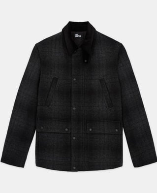 The Kooples HOMME GREY BLACK blouson à carreaux gris