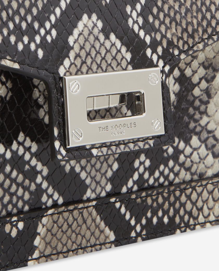 The Kooples FEMME BLACK WHITE sac emily small en cuir noir et blanc