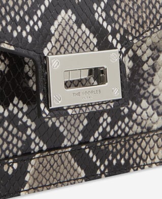 The Kooples DAMEN BLACK WHITE kleine emiliy tasche aus schwarz-weißem leder