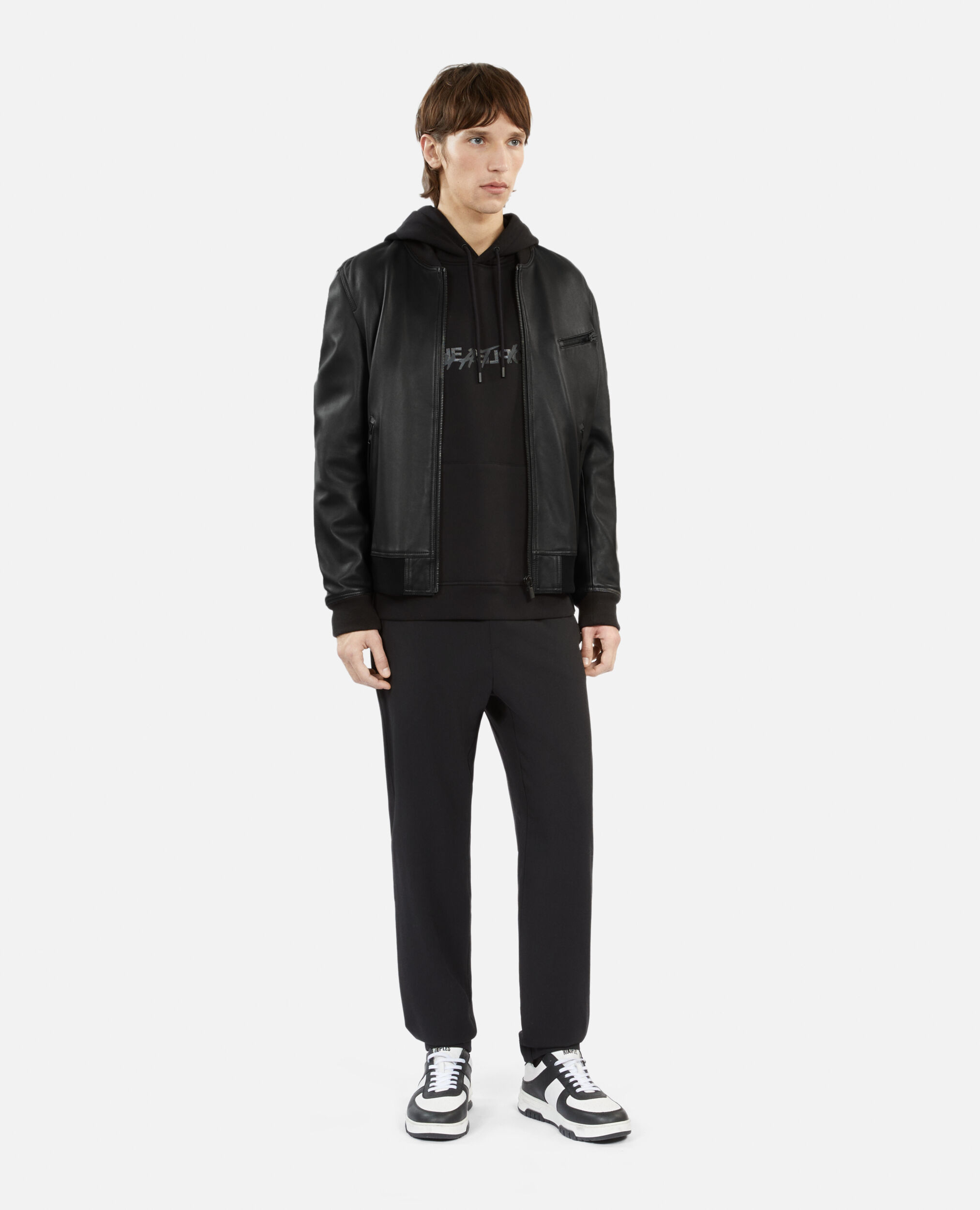 Leather teddy jacket clearance
