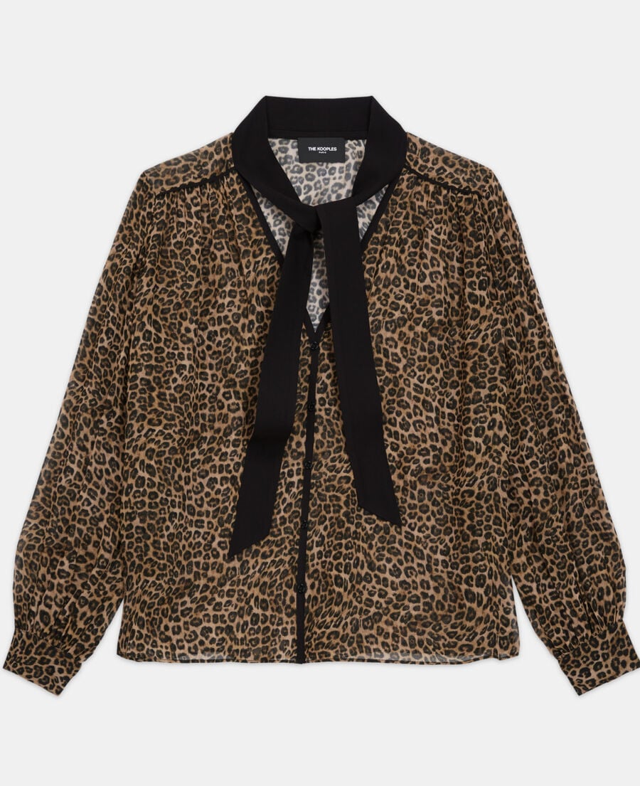 The Kooples MUJER LEOPARD top leopardo