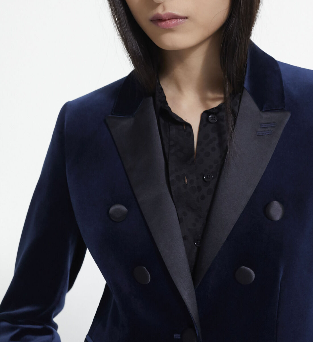 Blue velour suit jacket discount