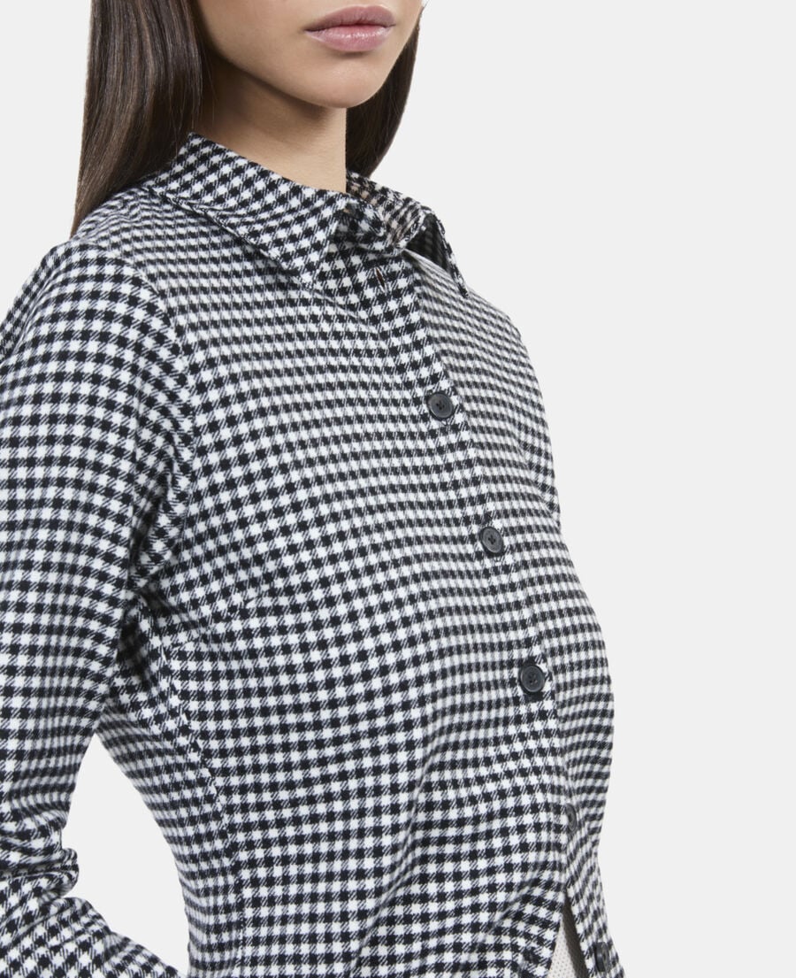 The Kooples FEMME BLACK WHITE chemise &agrave; carreaux vichy