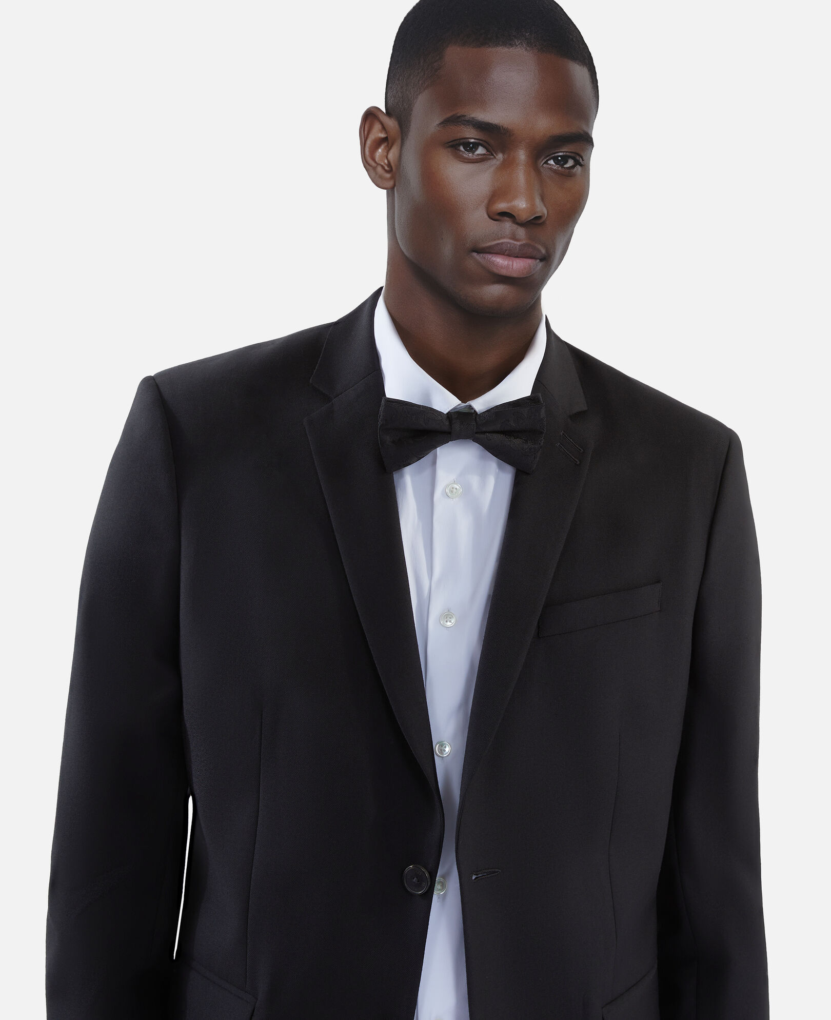 The Kooples MEN BLACK black silk bow tie