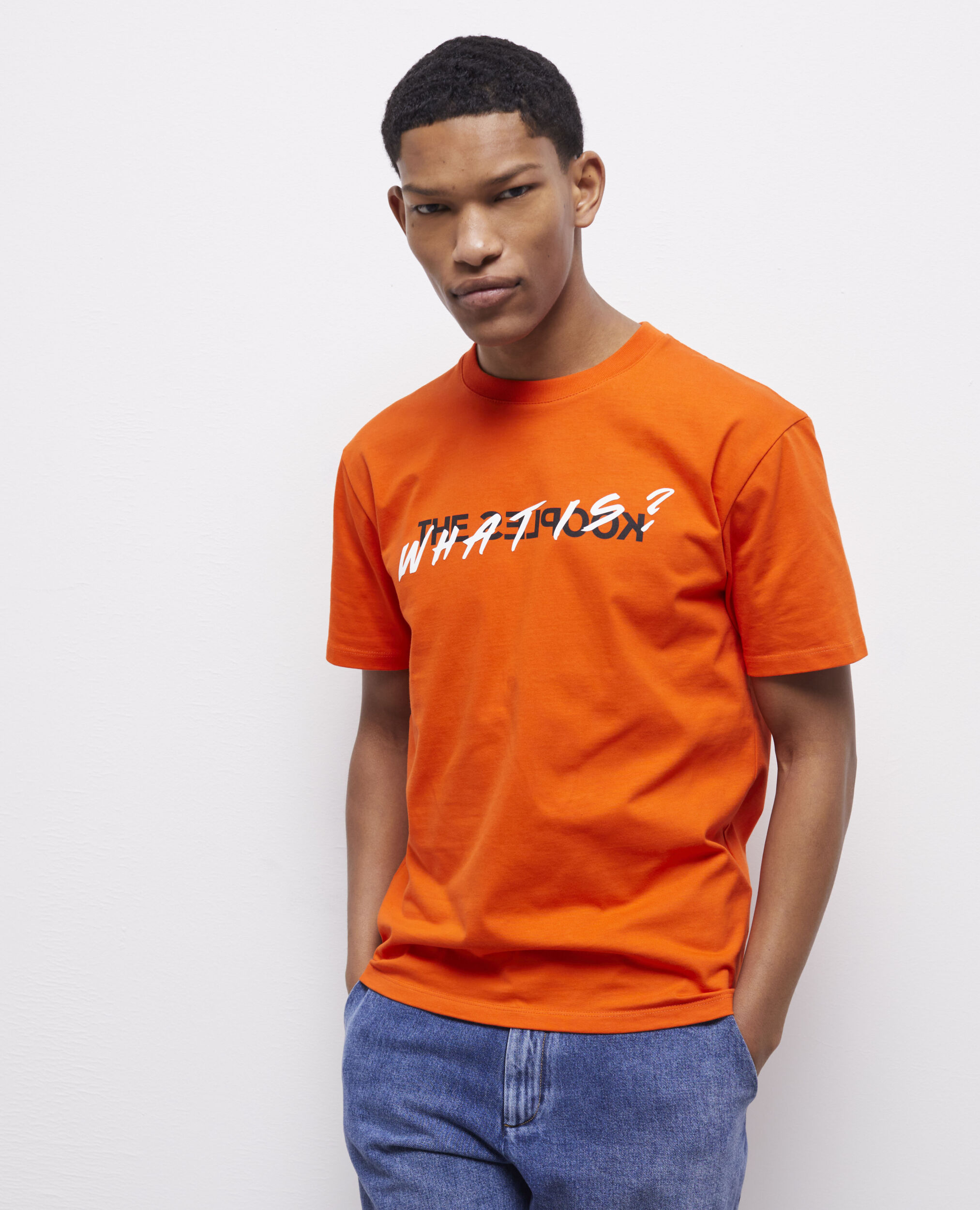 Tee shirt shop orange homme