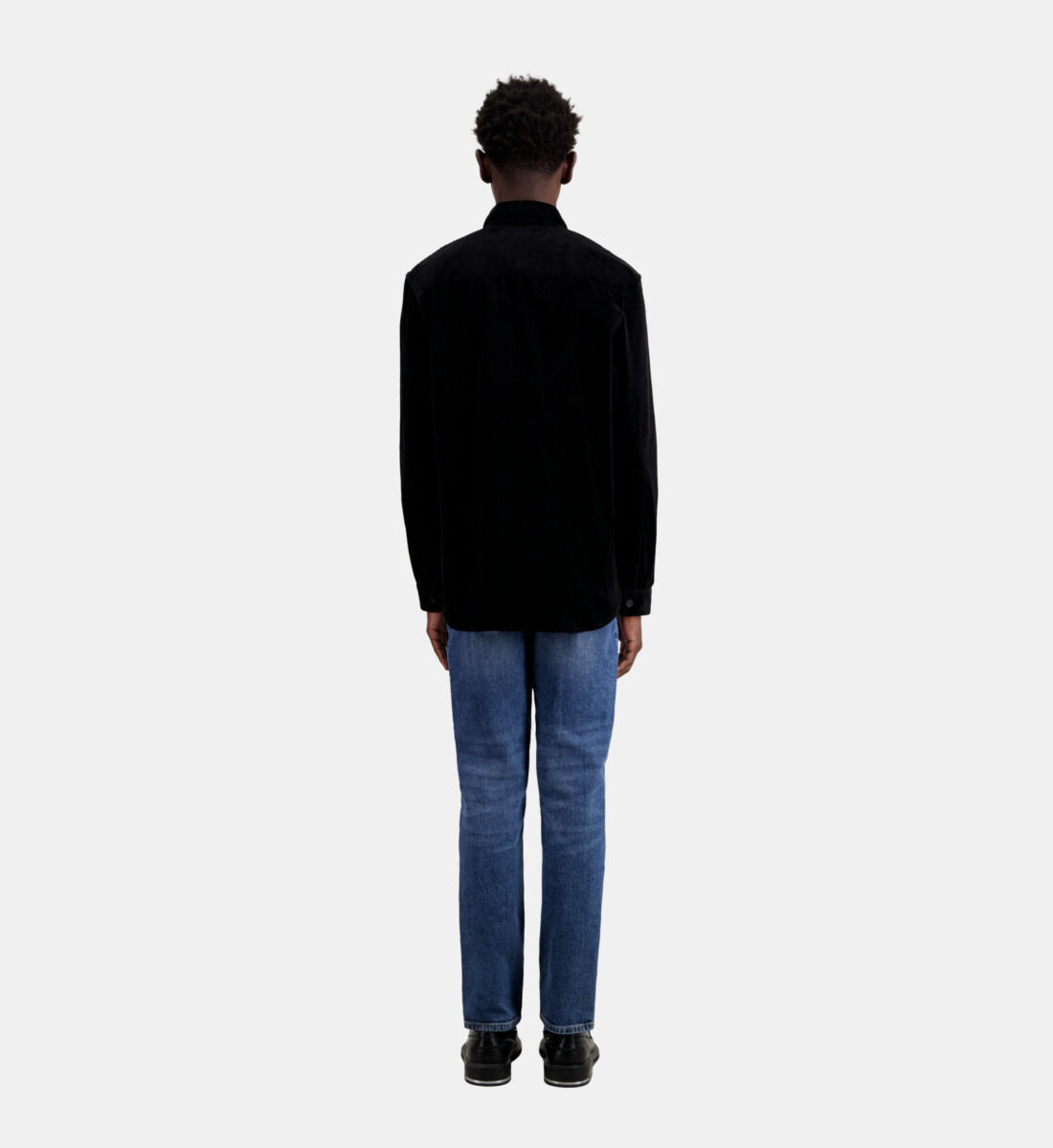 Black corduroy shirt sale