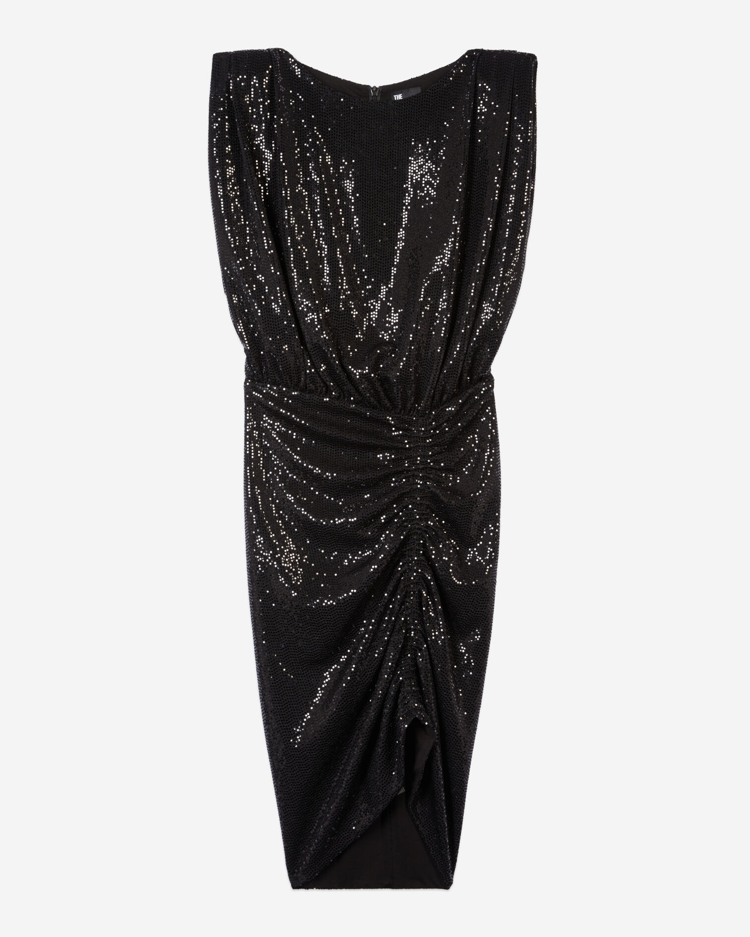 Robe courte à paillettes noire, BLACK, hi-res image number null