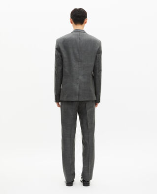 The Kooples HOMME GREY veste de costume en pied de poule noir et gris
