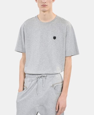 The Kooples MEN GREY MELANGE grey blazon t-shirt