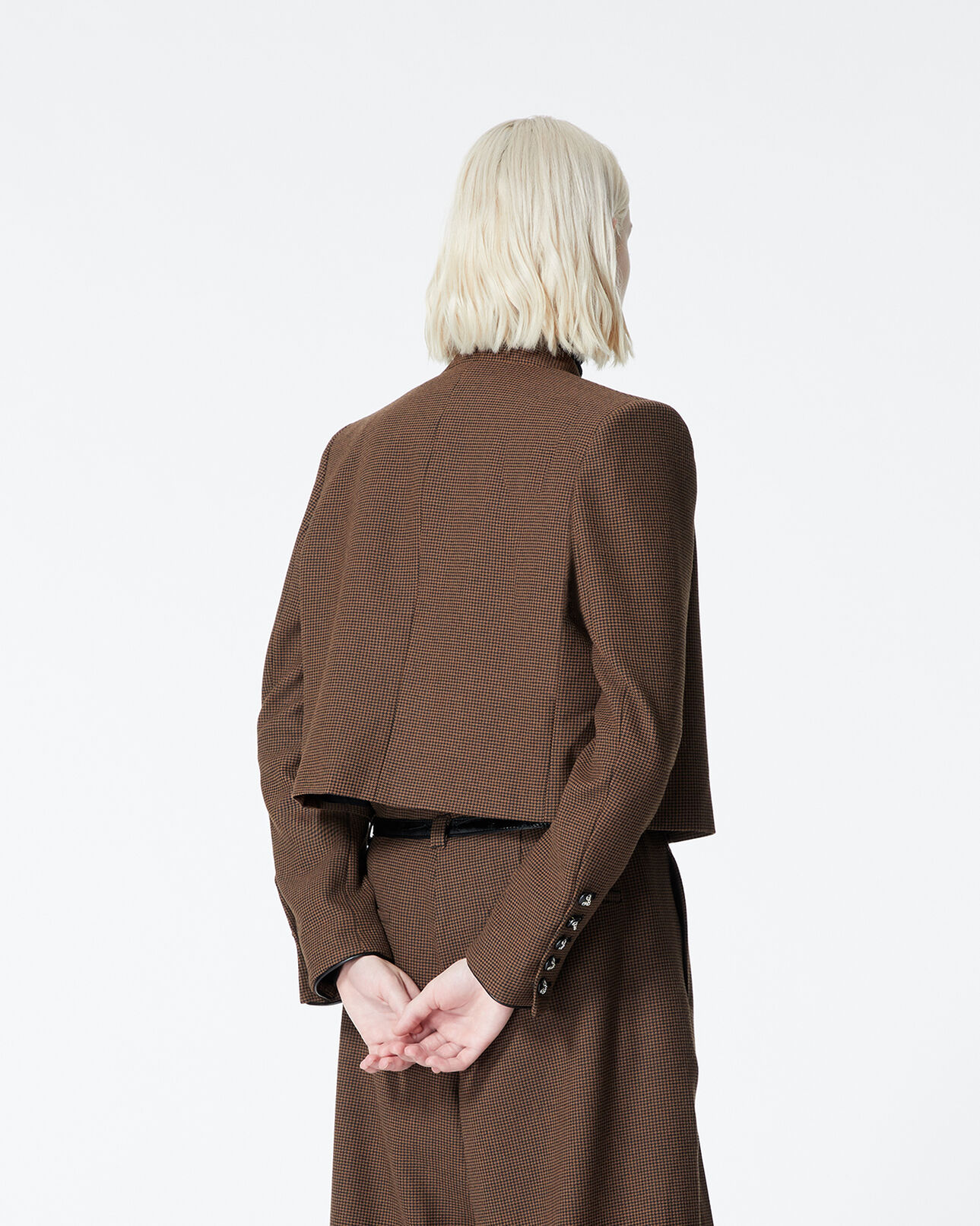 The Kooples FEMME BROWN veste fluide marron style officier