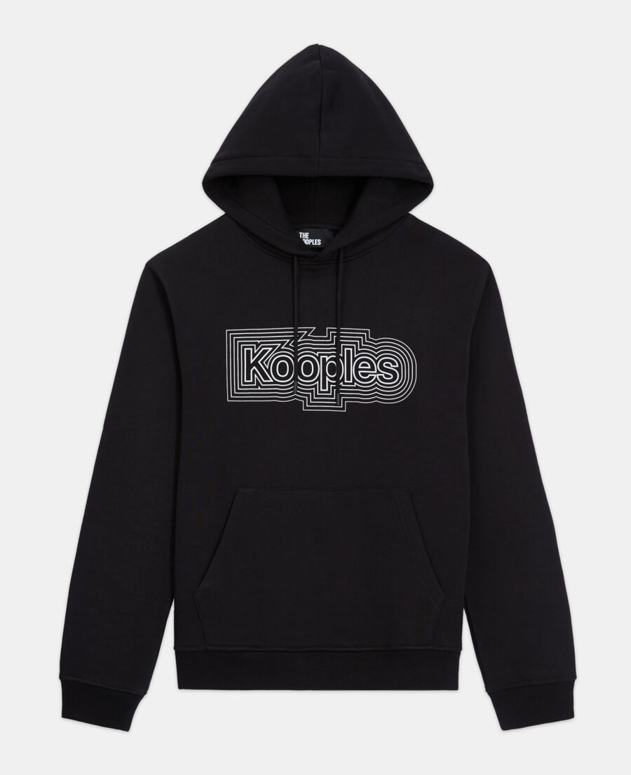 black sweatshirt with screen print