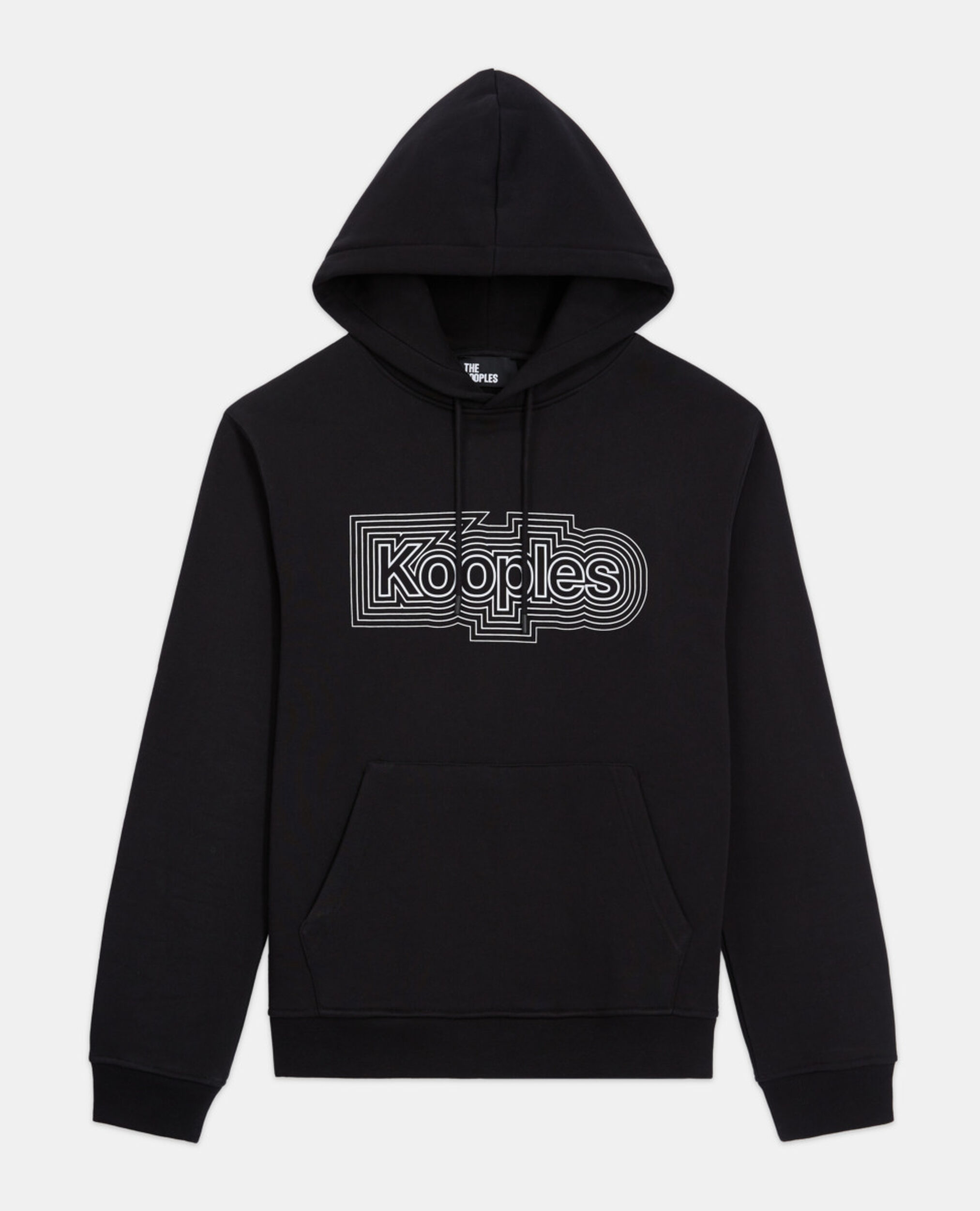 Black sweatshirt with screen print, BLACK, hi-res image number null