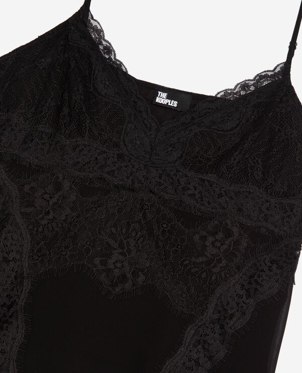 The Kooples FEMME BLACK caraco avec dentelle noir