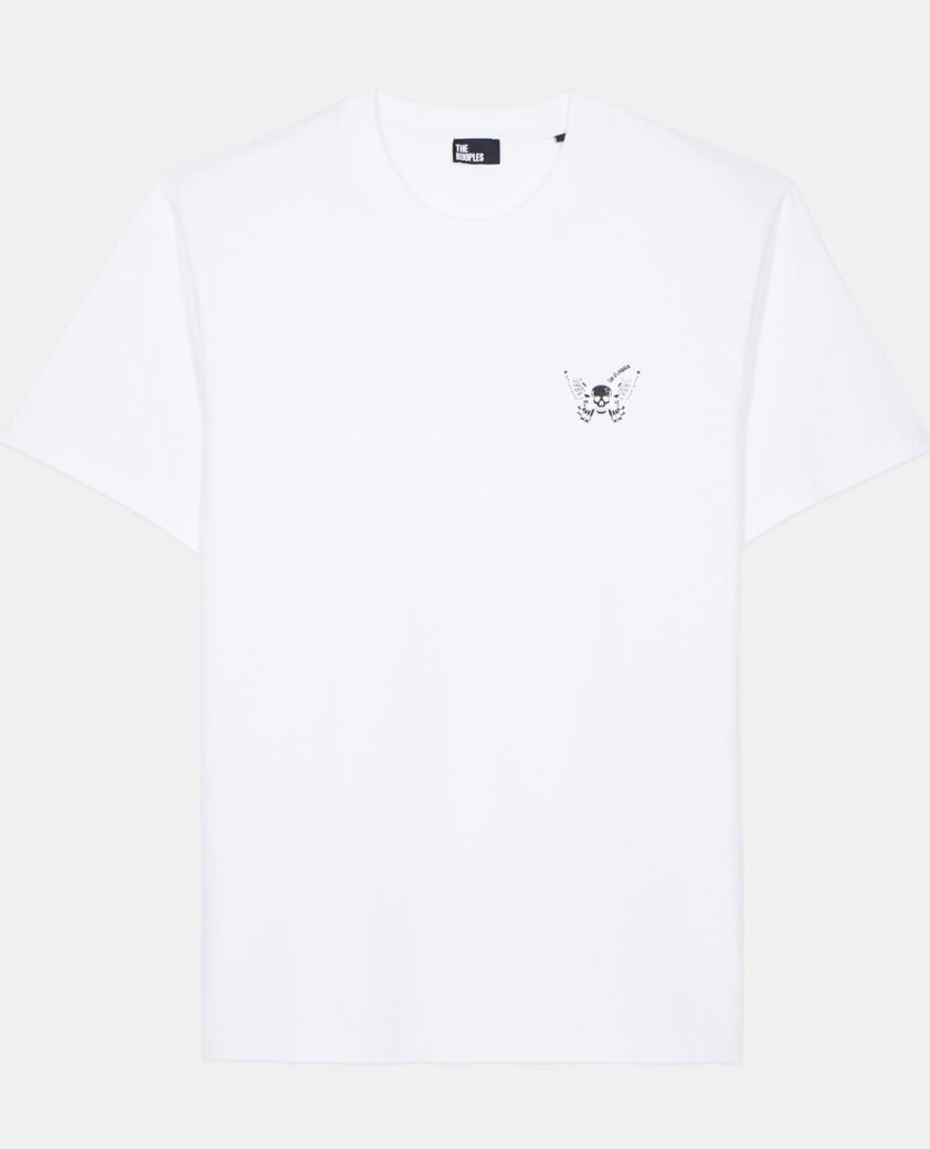 The Kooples HOMME WHITE t-shirt avec broderie blanc
