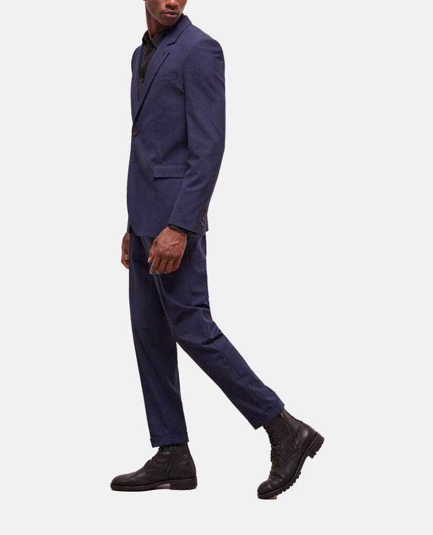 The Kooples HOMME BLACK / NAVY veste de costume en laine pied-de-poule