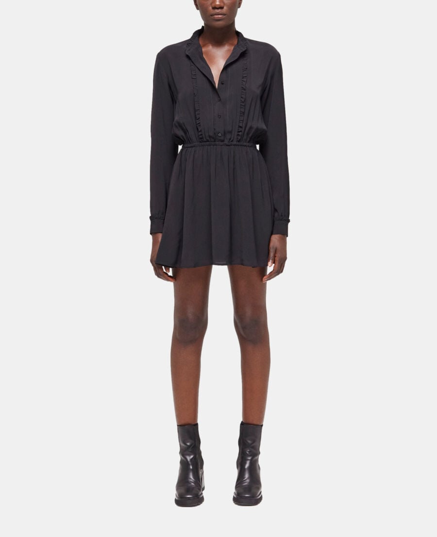 The Kooples FEMME BLACK robe courte décolletée noire