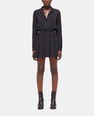 The Kooples FEMME BLACK robe courte décolletée noire