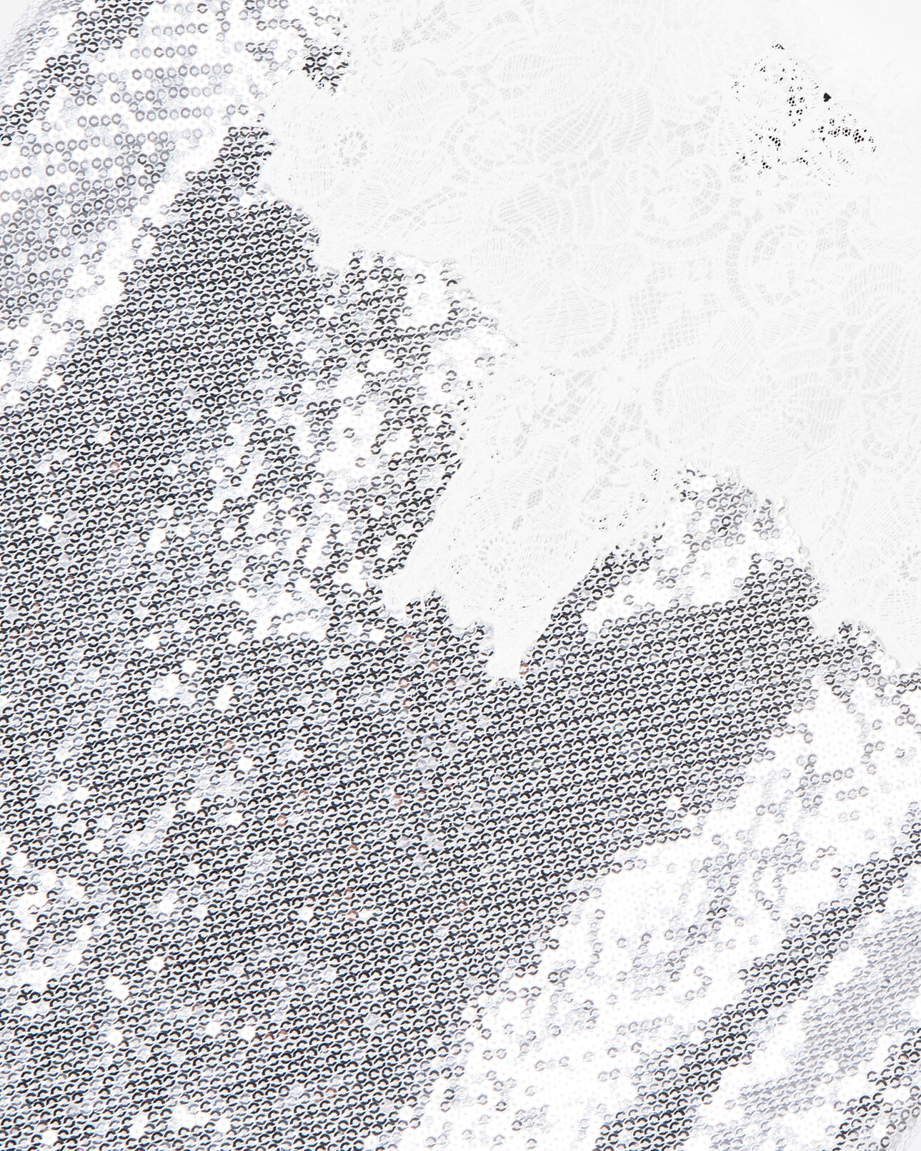 The Kooples FEMME SILVER robe nuisette courte à sequins argentée