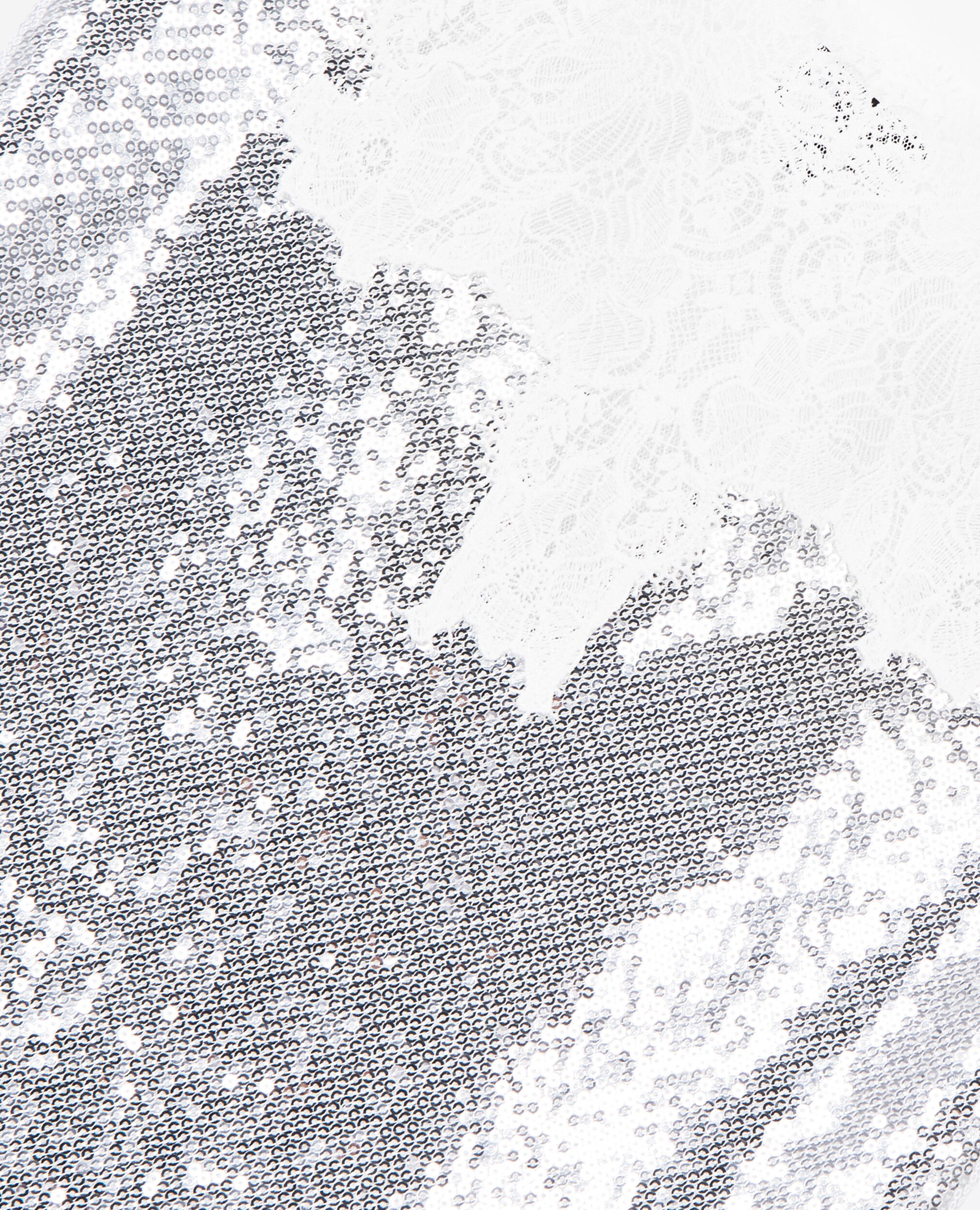 Kurzes Negligé-Kleid mit silbernen Pailletten, SILVER, hi-res image number null