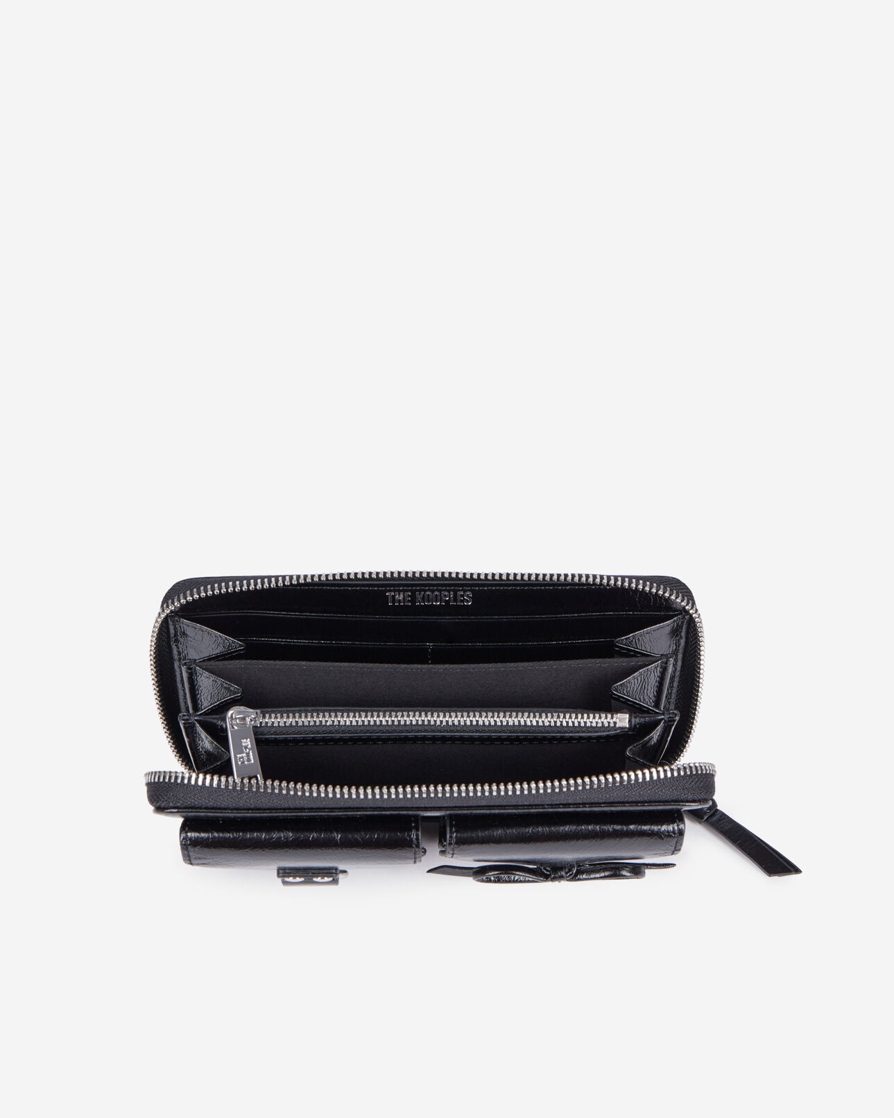 The Kooples FEMME BLACK portefeuille amelia en cuir noir