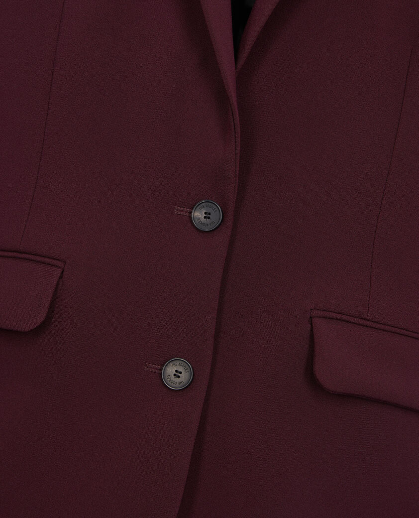 The Kooples WOMEN BURGUNDY burgundy crepe suit jacket
