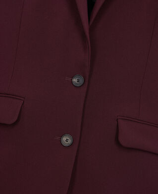 The Kooples WOMEN BURGUNDY burgundy crepe suit jacket