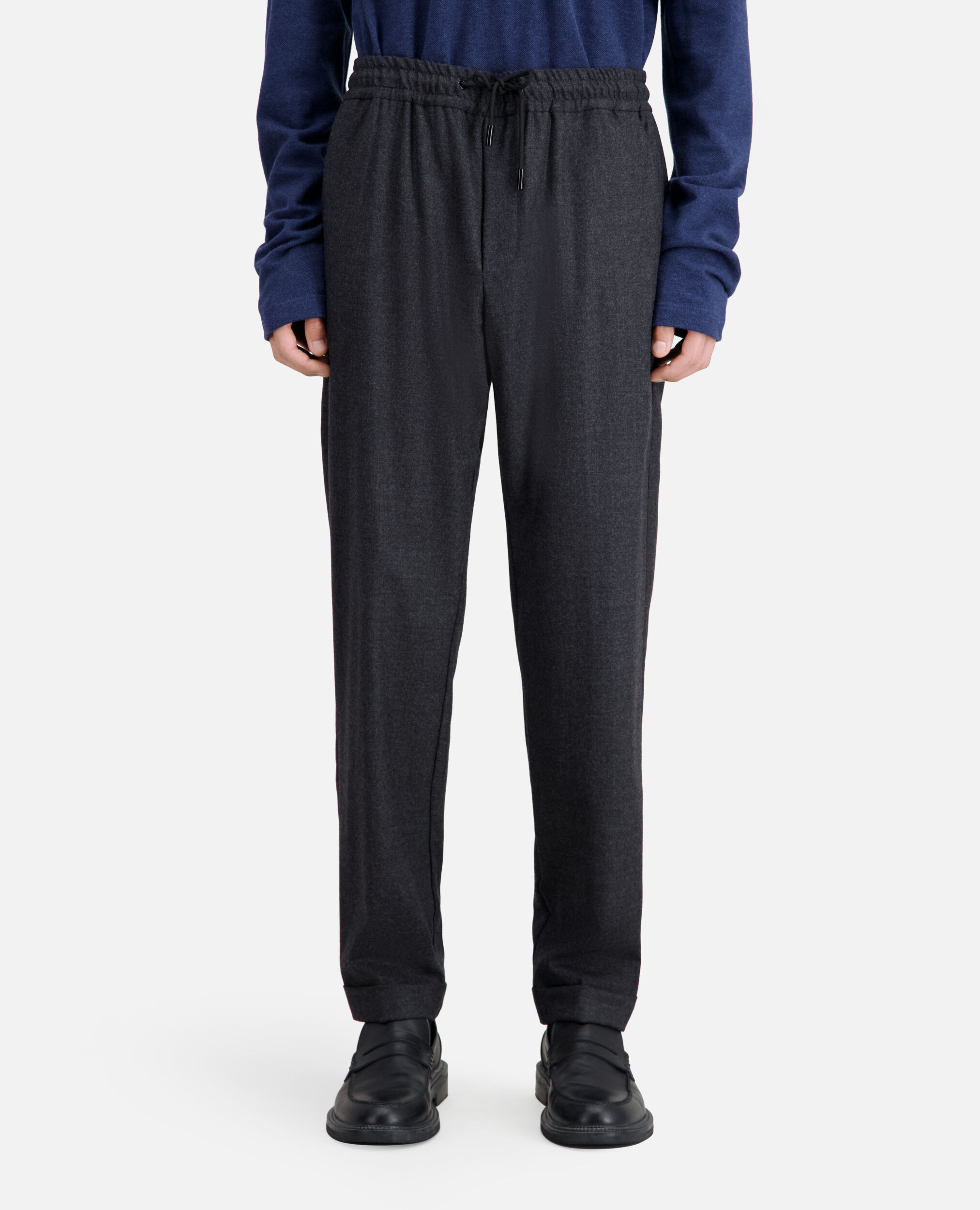 Graue Hose aus Flanell, DARK GREY, hi-res image number null