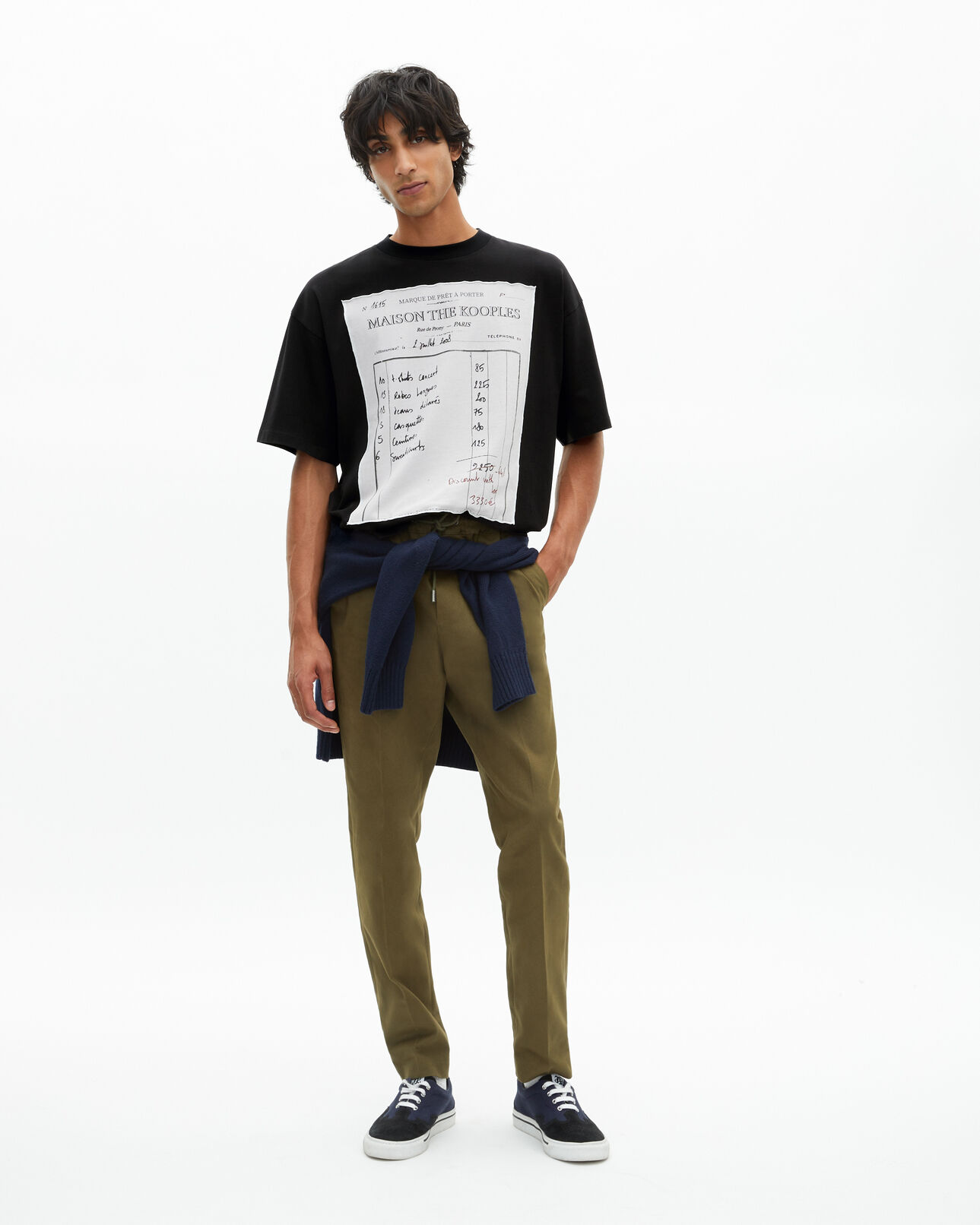 The Kooples HERREN BLACK WASHED loose t-shirt schwarz