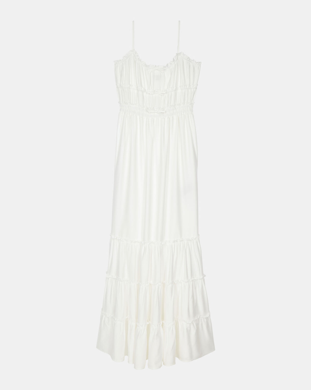 The Kooples F WHITE long white dress with bows