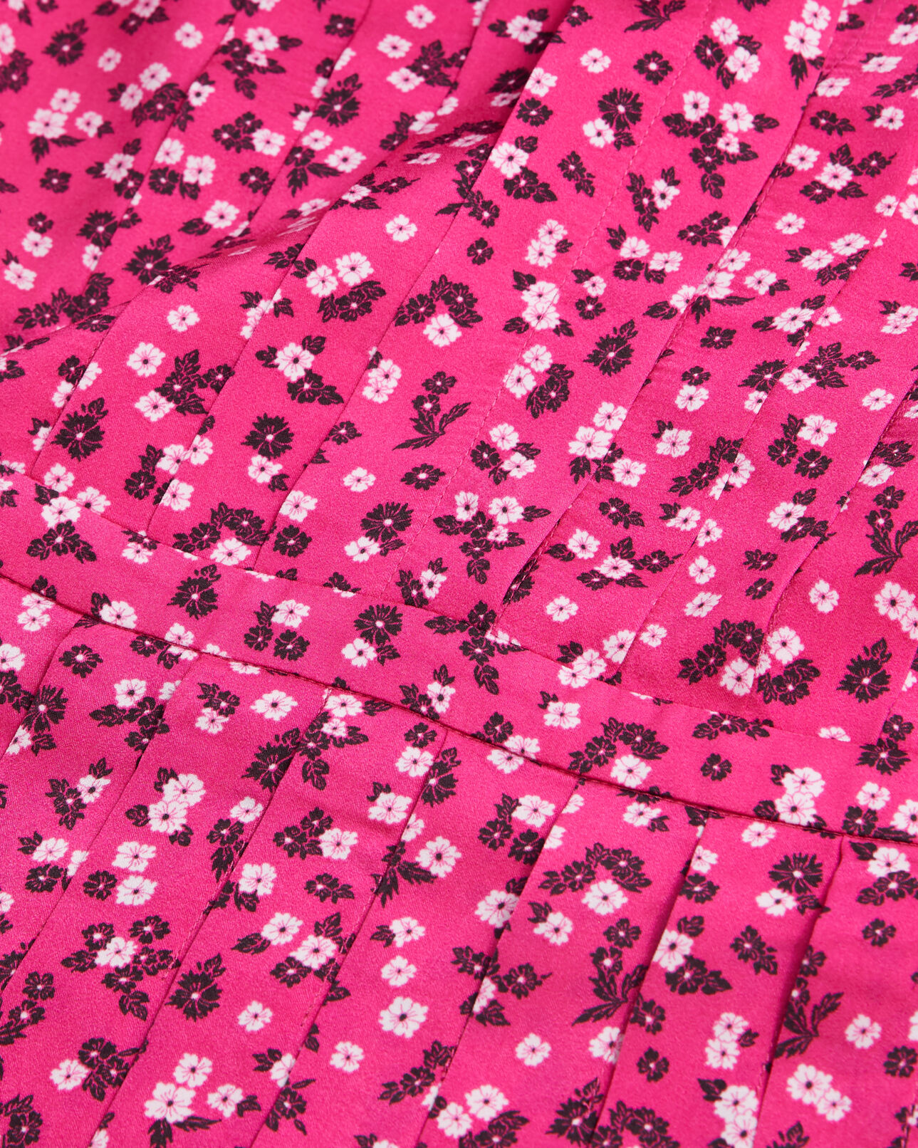 The Kooples WOMEN PINK BLACK printed top with pleating