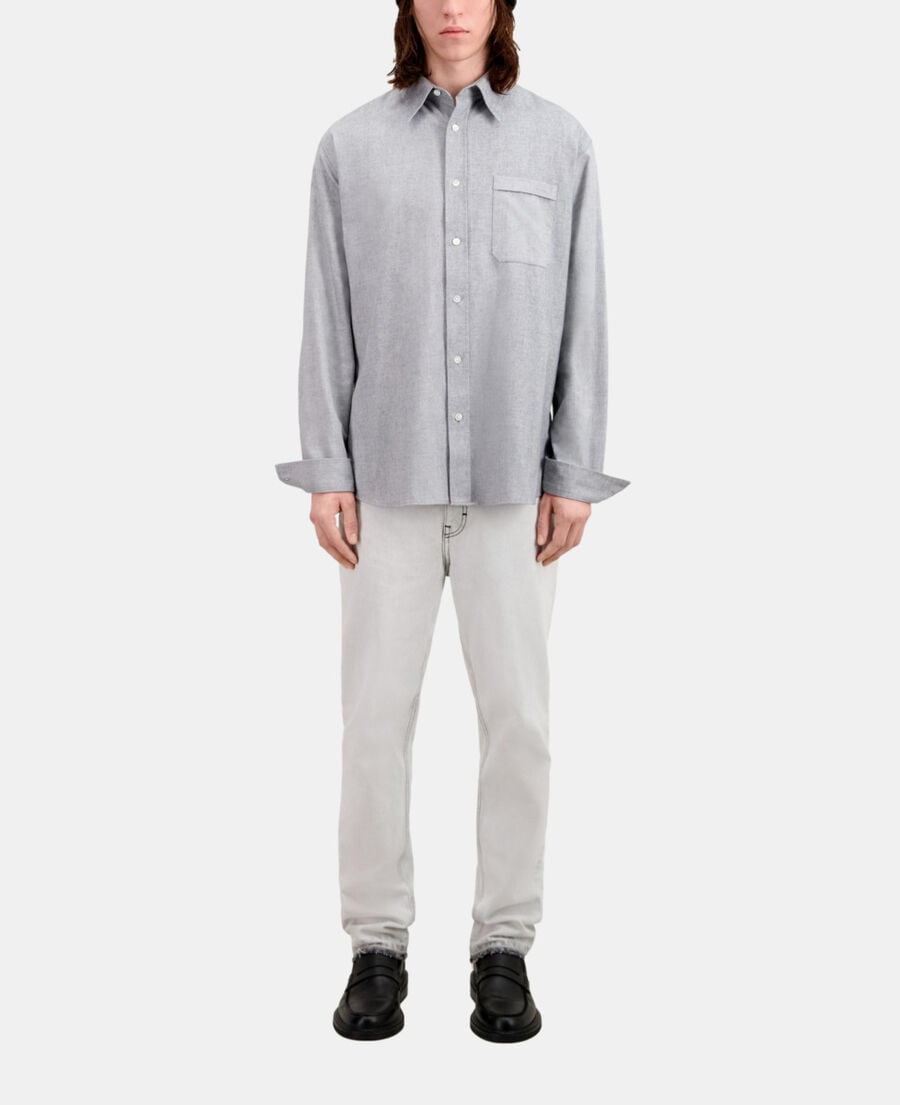 The Kooples H GREY grey oxford shirt