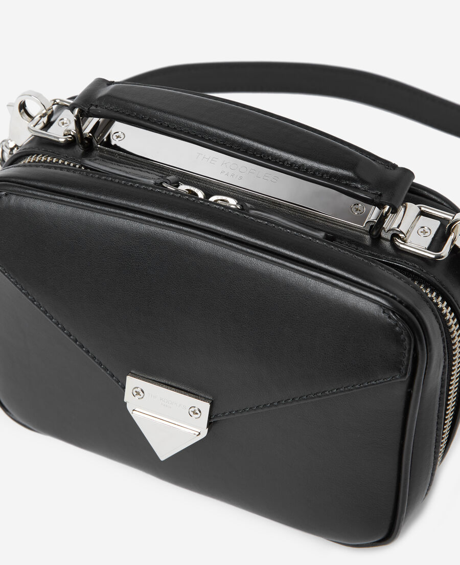 mini black barbara bag in smooth leather