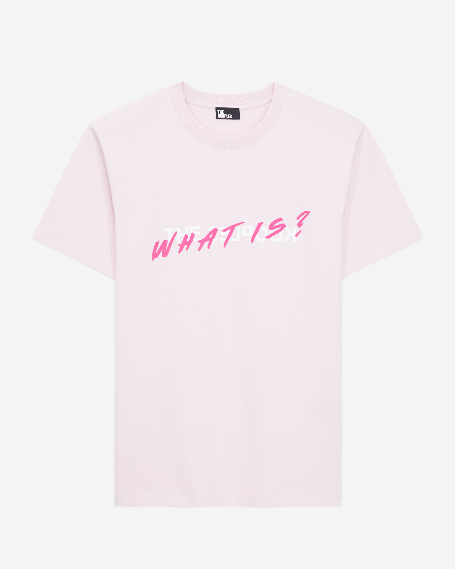 Rosa T-Shirt mit „What is“-Schriftzug, PALE PINK, hi-res image number null