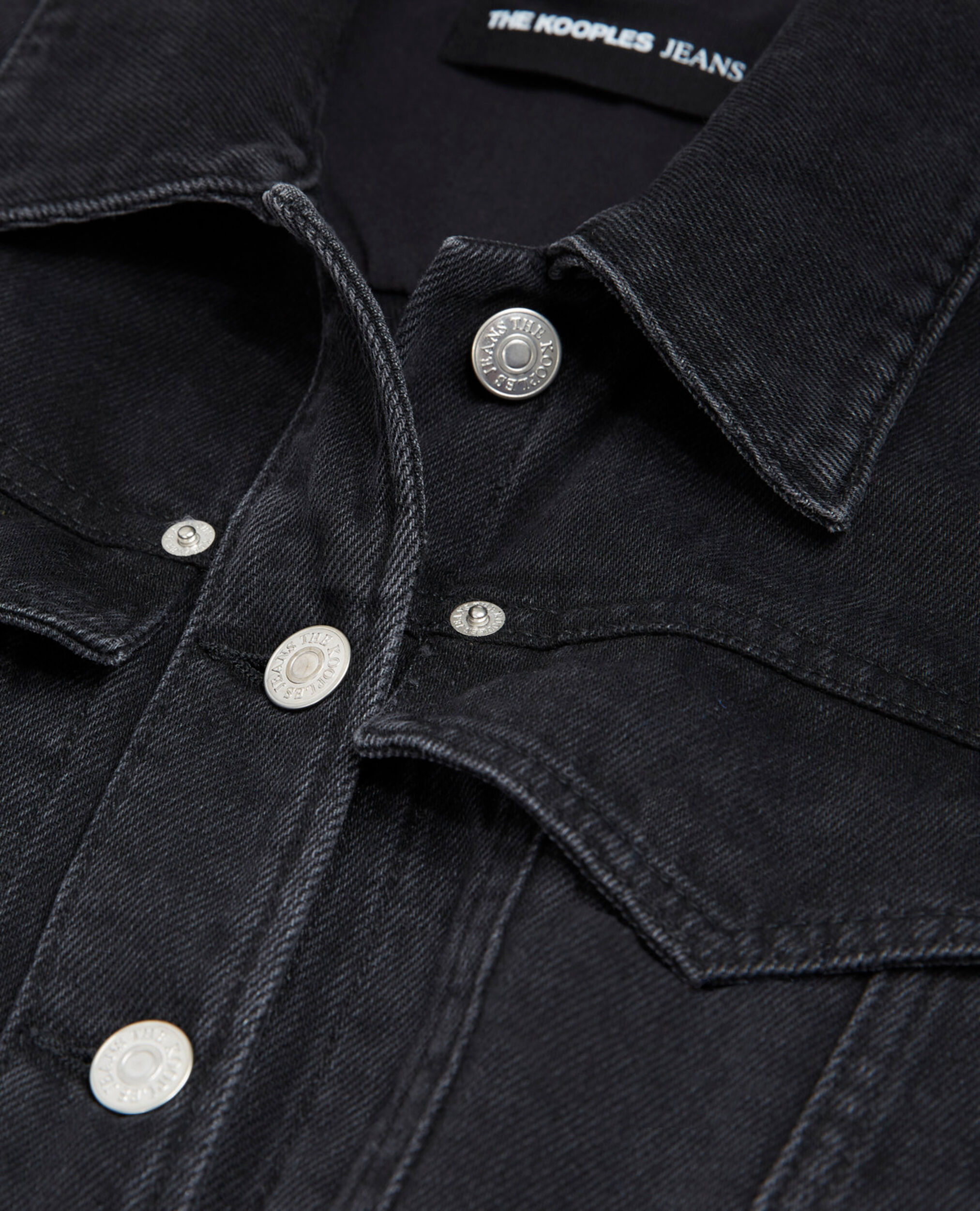 Combinaison noir délavé jean boutonnée, BLACK WASHED, hi-res image number null