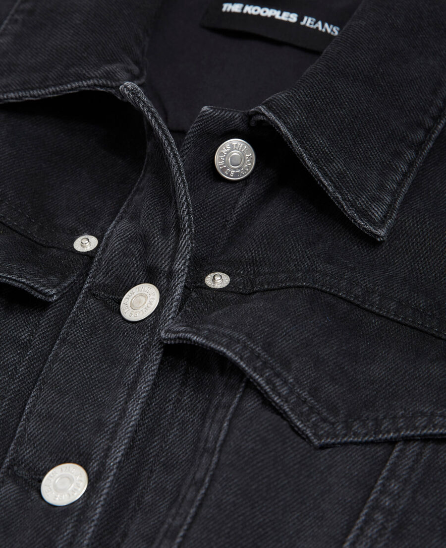 combinaison noir délavé jean boutonnée