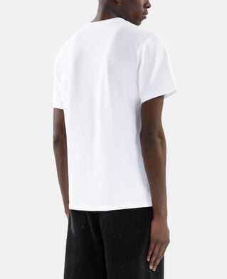 The Kooples MEN WHITE white t-shirt with butterfly flocking
