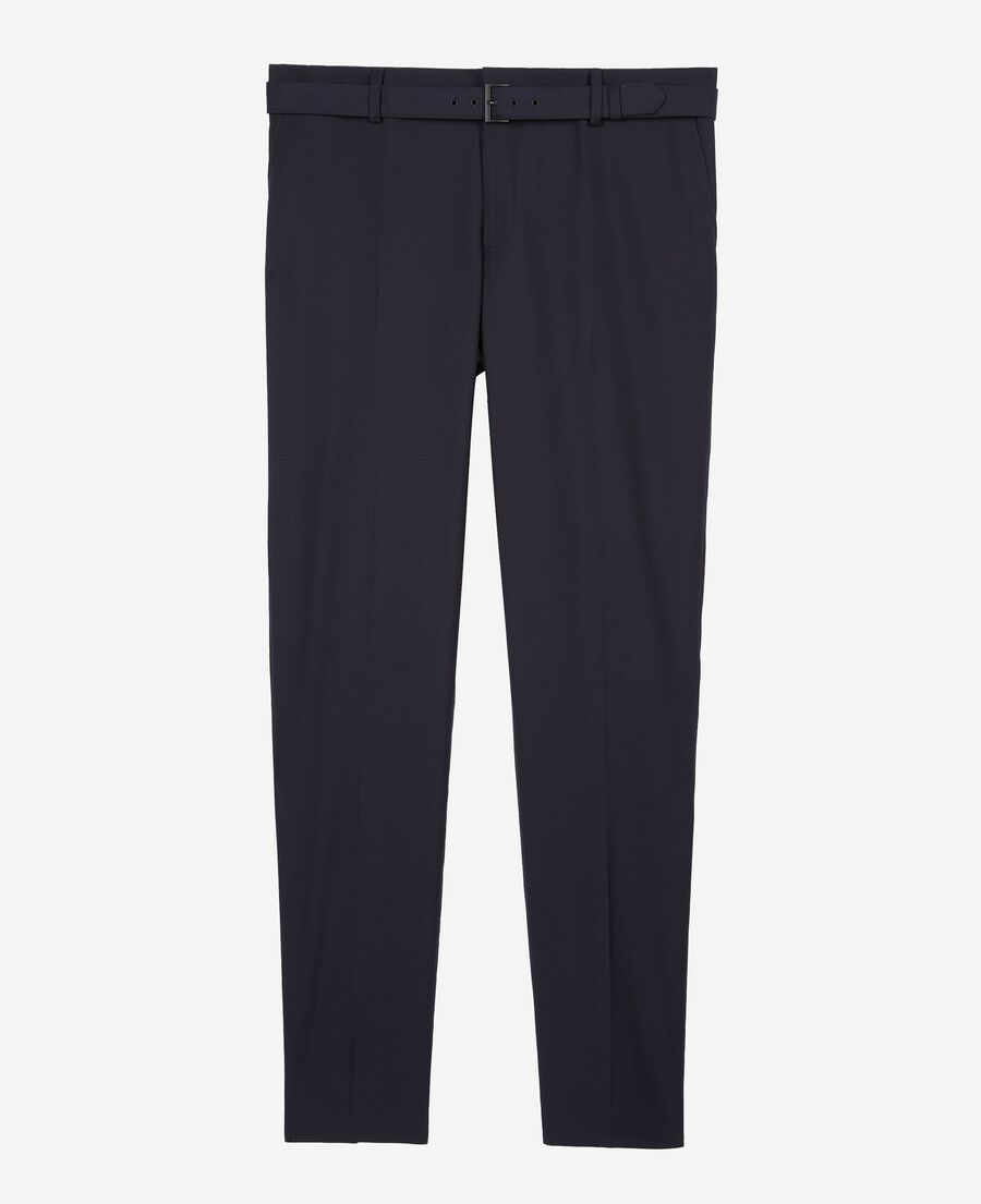 The Kooples MEN DARK NAVY super 100s navy wool suit pants