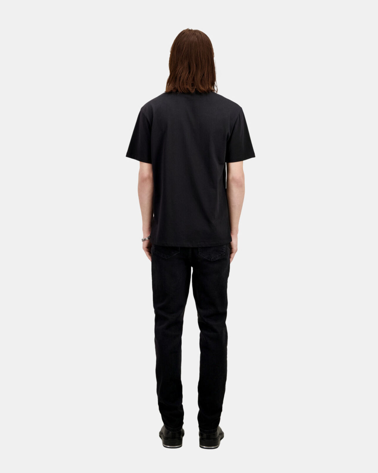 The Kooples MEN BLACK men's black t-shirt with logo